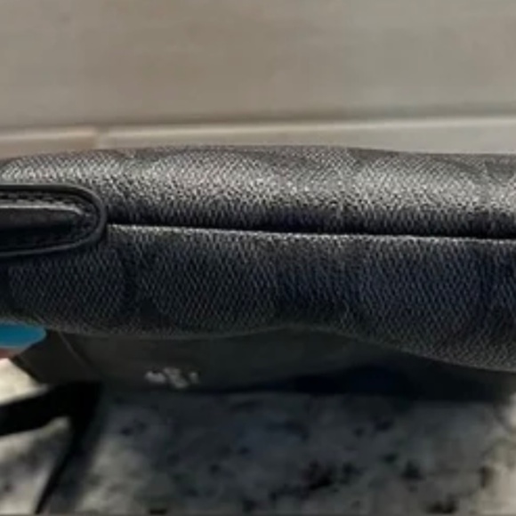 Coach 🎁Signature Coated Canvas Black Crossbody Bag Removable Leather Pouch - Picture 11 of 13